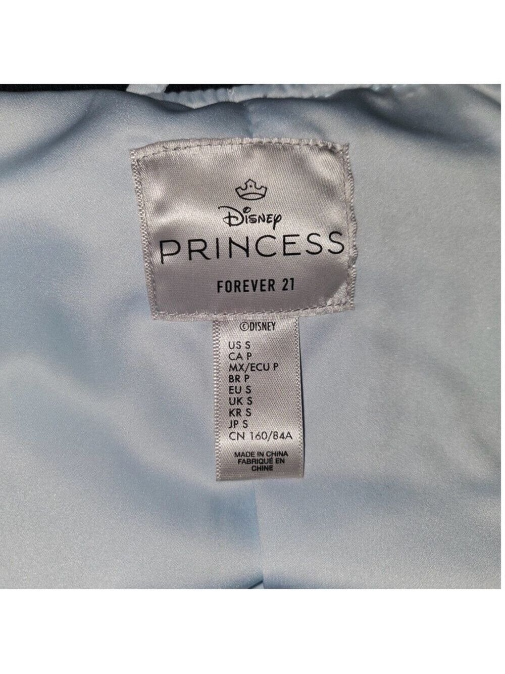 Disney Cinderella Varsity Bomber Jacket Blue Large - Picture 7 of 7